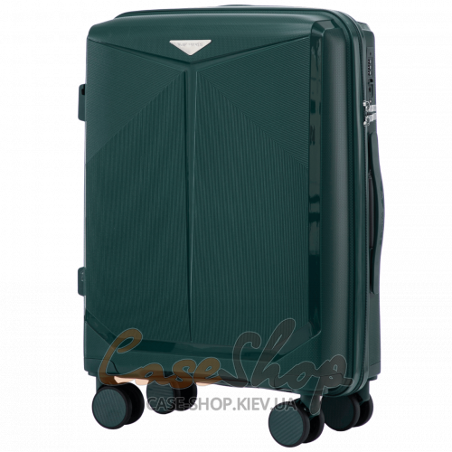 Чемодан малый 4 колеса CKT01/S dark-green WINGS (Польша)