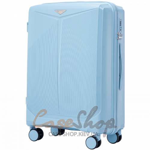Чемодан средний 4 колеса CKT01/M light blue WINGS (Польша)