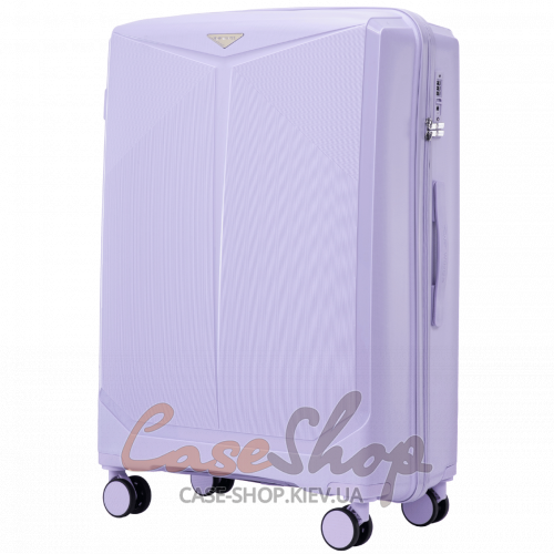 Чемодан большой 4 колеса CKT01/L white purple WINGS (Польша)