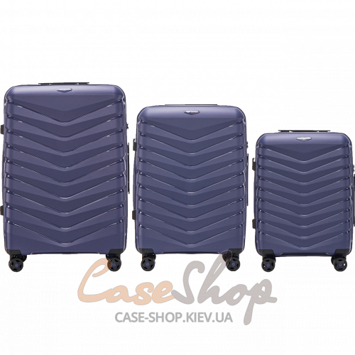 Комплект валіз PHX01 navy blue WINGS (Польща)