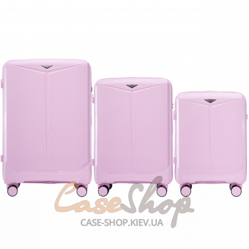 Комплект чемоданов CKT01 white pink WINGS (Польша)
