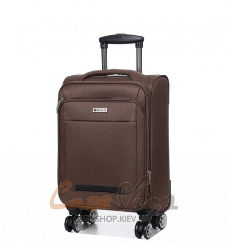 Валіза мала 4 колеса Worldline 621/S коричнева Airtex (Франція)