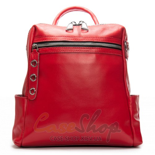 Сумка-рюкзак шкіряна 8781 red