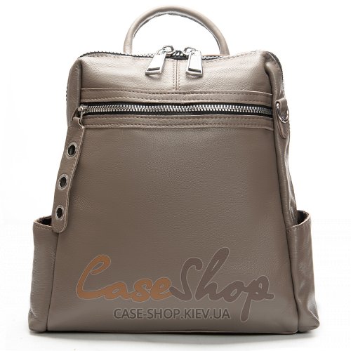 Сумка-рюкзак шкіряна 8781 grey