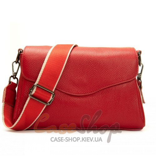 Сумка кожаная 99118 red