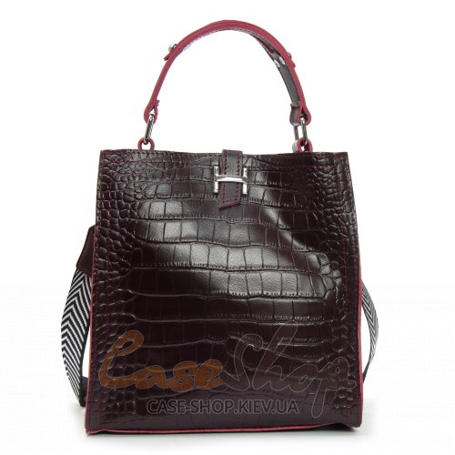 Сумка шкіряна 9701 bordo