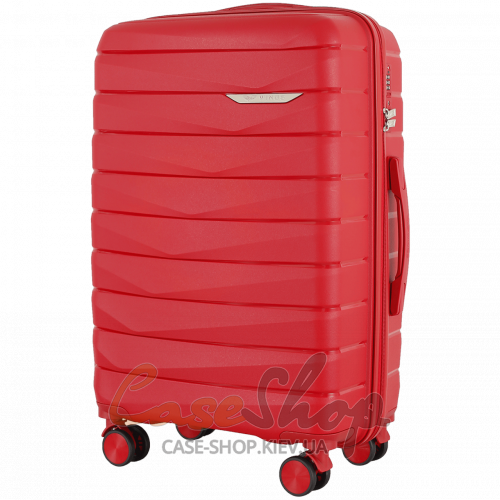 Чемодан средний 4 колеса DQZ01/M wine red WINGS (Польша)