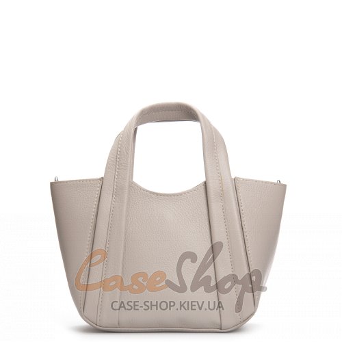 Сумка кожаная 97718-9 grey white