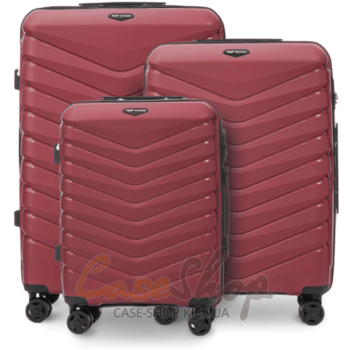 Комплект валіз PHX01 2.0 burgundy WINGS (Польща)