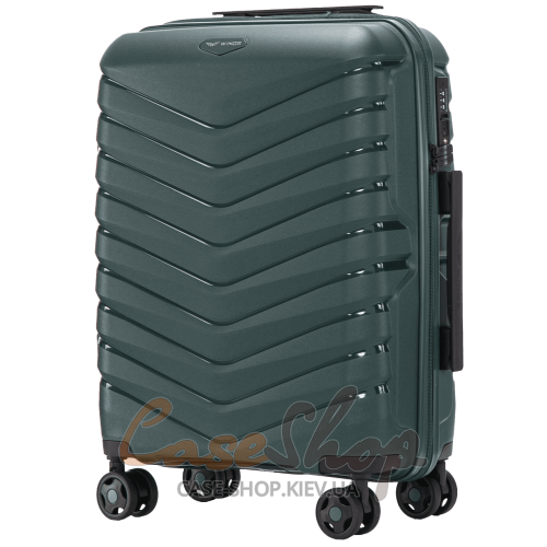 Чемодан малый 4 колеса PHX01/S New blackish-green WINGS (Польша)