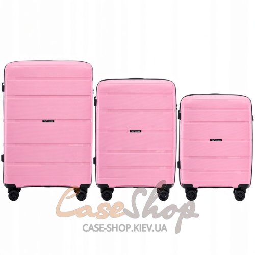 Комплект валіз HWF01 2.0 white pink WINGS (Польща)