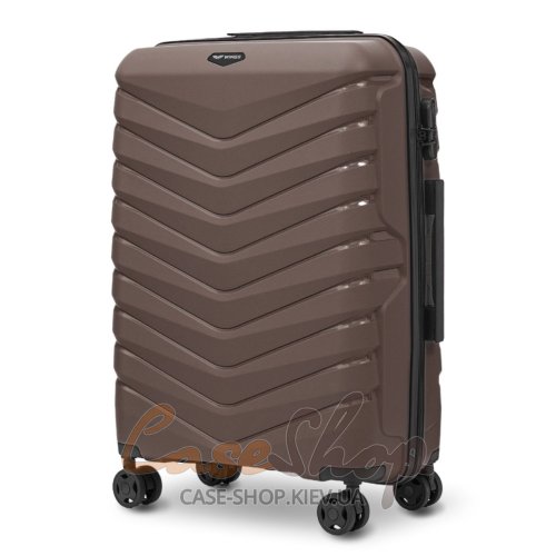 Валіза середня 4 колеса PHX01/M 2.0 brown WINGS (Польща)