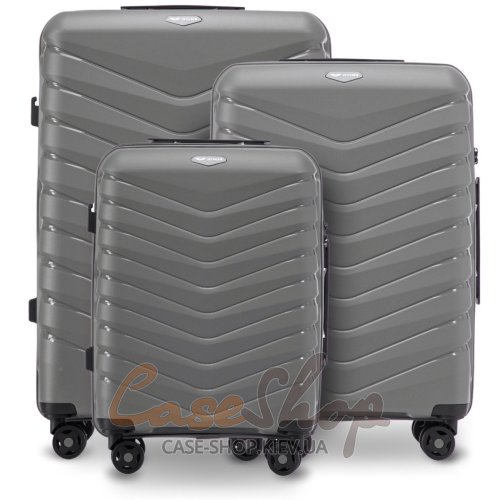 Комплект чемоданов PHX01 2.0 grey WINGS (Польша)