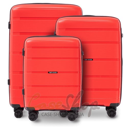 Комплект валіз HWF01 2.0 red WINGS (Польща)