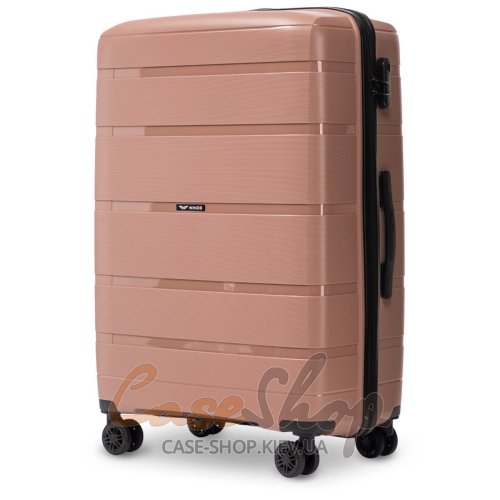 Чемодан большой 4 колеса HWF01/L 2.0 rose gold WINGS (Польша)