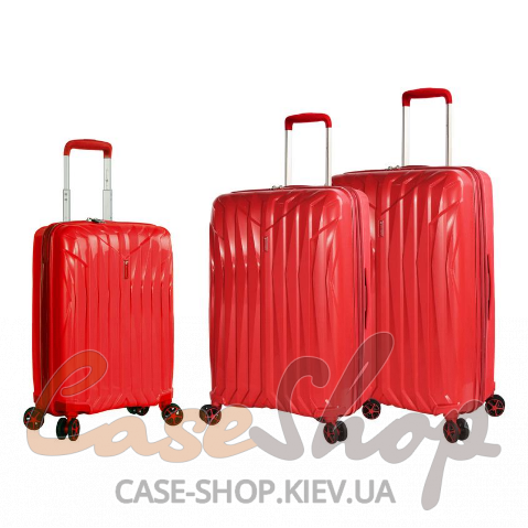Комплект чемоданов 04203 красный Snowball (Франция)