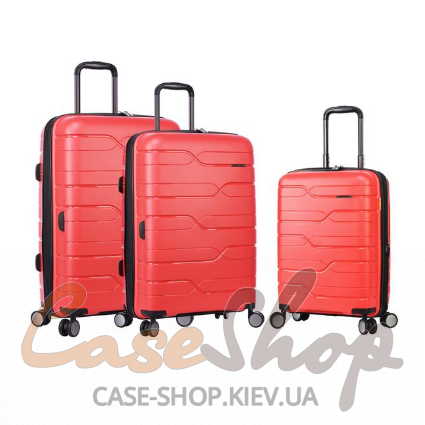 Комплект чемоданов 96103 красный Snowball (Франция)
