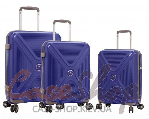 Комплект чемоданов 84803 синий Snowball (Франция)