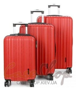 Комплект чемоданов Worldline 623 красный Airtex (Франция)