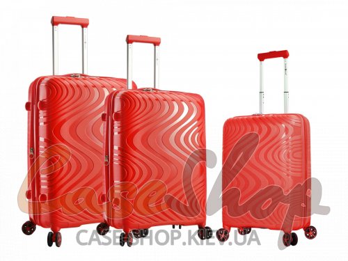 Комплект чемоданов 04303 красный Snowball (Франция)