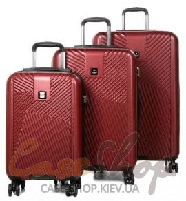 Комплект чемоданов 7346 бордовый Airtex (Франция)