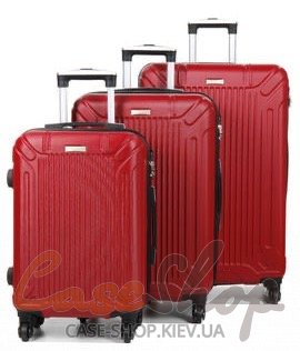 Комплект валіз Madisson 01303 червоний Snowball (Франція)