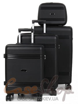 Комплект чемоданов 21204 черный Snowball (Франция)