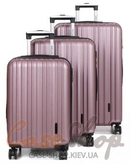 Комплект чемоданов Worldline 623 розовый Airtex (Франция)
