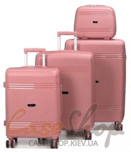 Комплект чемоданов 21204 розовый Snowball (Франция)