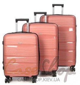 Комплект чемоданов 283 розовое золото Airtex (Франция)