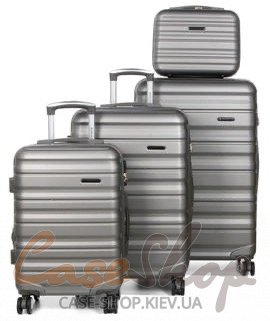 Комплект валіз Worldline 628(4) New сірий Airtex (Франція)