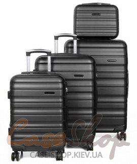 Комплект валіз Worldline 628(4) New чорний Airtex (Франція)