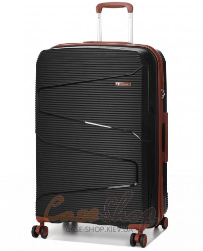 Валіза велика 4 колеса Worldline 293/L чорна Airtex (Франція)