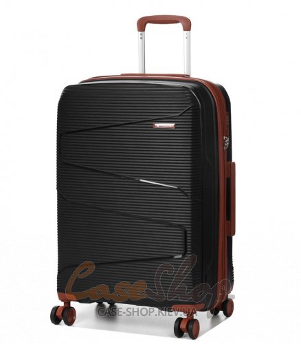 Чемодан средний 4 колеса Worldline 293/M черный Airtex (Франция)
