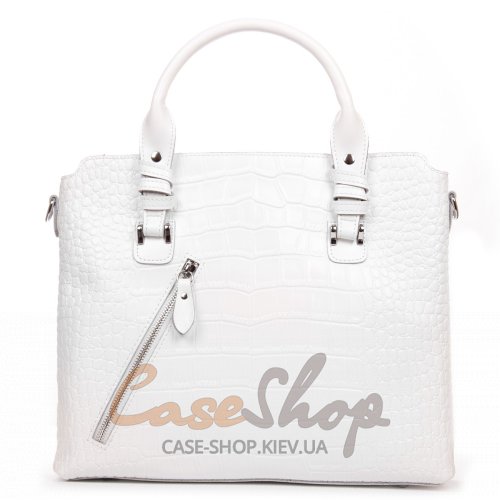 Сумка кожаная 8640 white