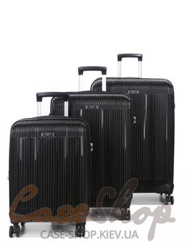 Комплект чемоданов 637 черный Airtex (Франция)