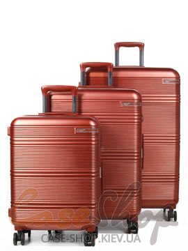 Комплект чемоданов 638 оранжевый Airtex (Франция)