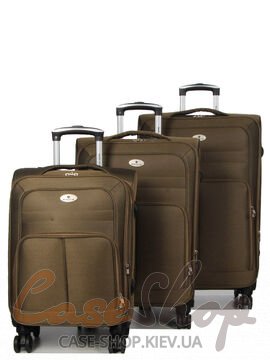 Комплект валіз Worldline 619 коричневий Airtex (Франція)