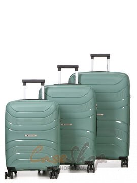 Чемодан средний 4 колеса Worldline 288/M зеленый Airtex (Франция)

