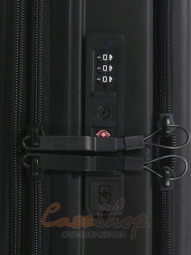 Валіза мала 4 колеса 647/S чорна Airtex (Франція)