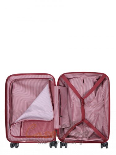 Чемодан малый 4 колеса 61303/S бордовый Snowball (Франция)
