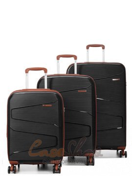 Валіза велика 4 колеса Worldline 293/L чорна Airtex (Франція)