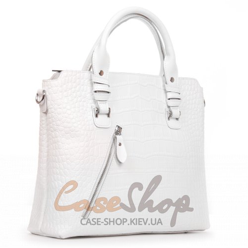 Сумка кожаная 8640 white