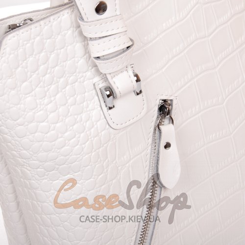 Сумка кожаная 8640 white