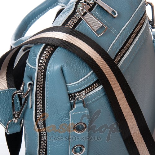 Сумка-рюкзак кожаная 8781 blue
