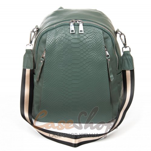 Сумка-рюкзак шкіряна 8907 green