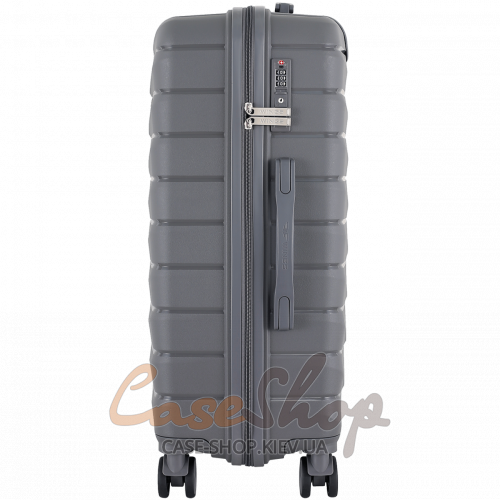 Чемодан средний 4 колеса DQZ01/M grey WINGS (Польша)