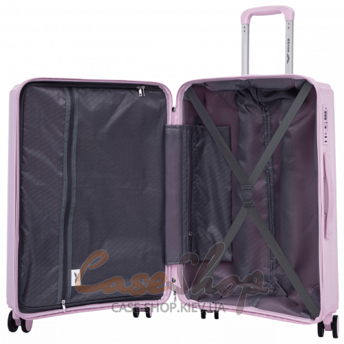 Чемодан большой 4 колеса CKT01/L white pink WINGS (Польша)