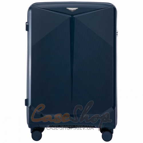 Чемодан большой 4 колеса CKT01/L blue WINGS (Польша)