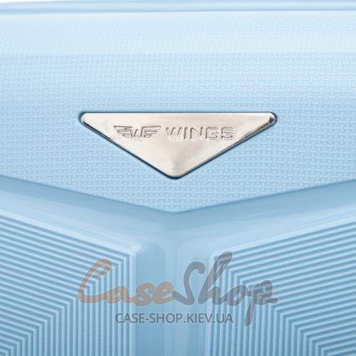 Чемодан средний 4 колеса CKT01/M light blue WINGS (Польша)